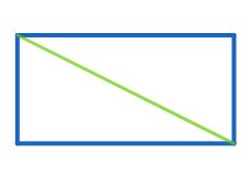 1 diagonal rectangle
